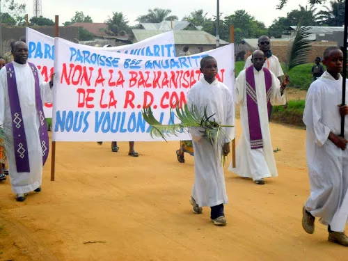 Ituri : à l’appel de l’épiscopat catholique, comme ailleurs, une marche pour dire «Non à la balkanisation» de la RDC, tenue ce 04 décembre 2022 à Bunia