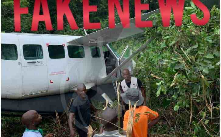 Ituri : faux, cette image de crash d’un avion n’est pas celle de l’avion de la compagnie Ituri Airline