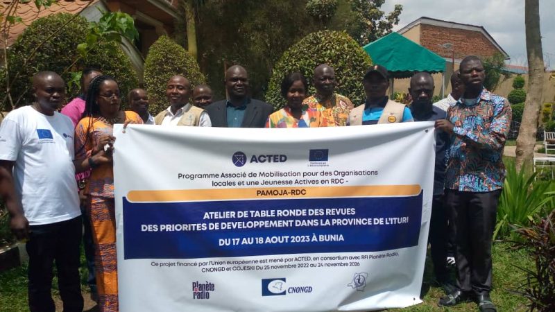 Ituri : projet PAMOJA-RDC : une table ronde des revues des priorités territoriales du développement a été ténu à Bunia par ACTED